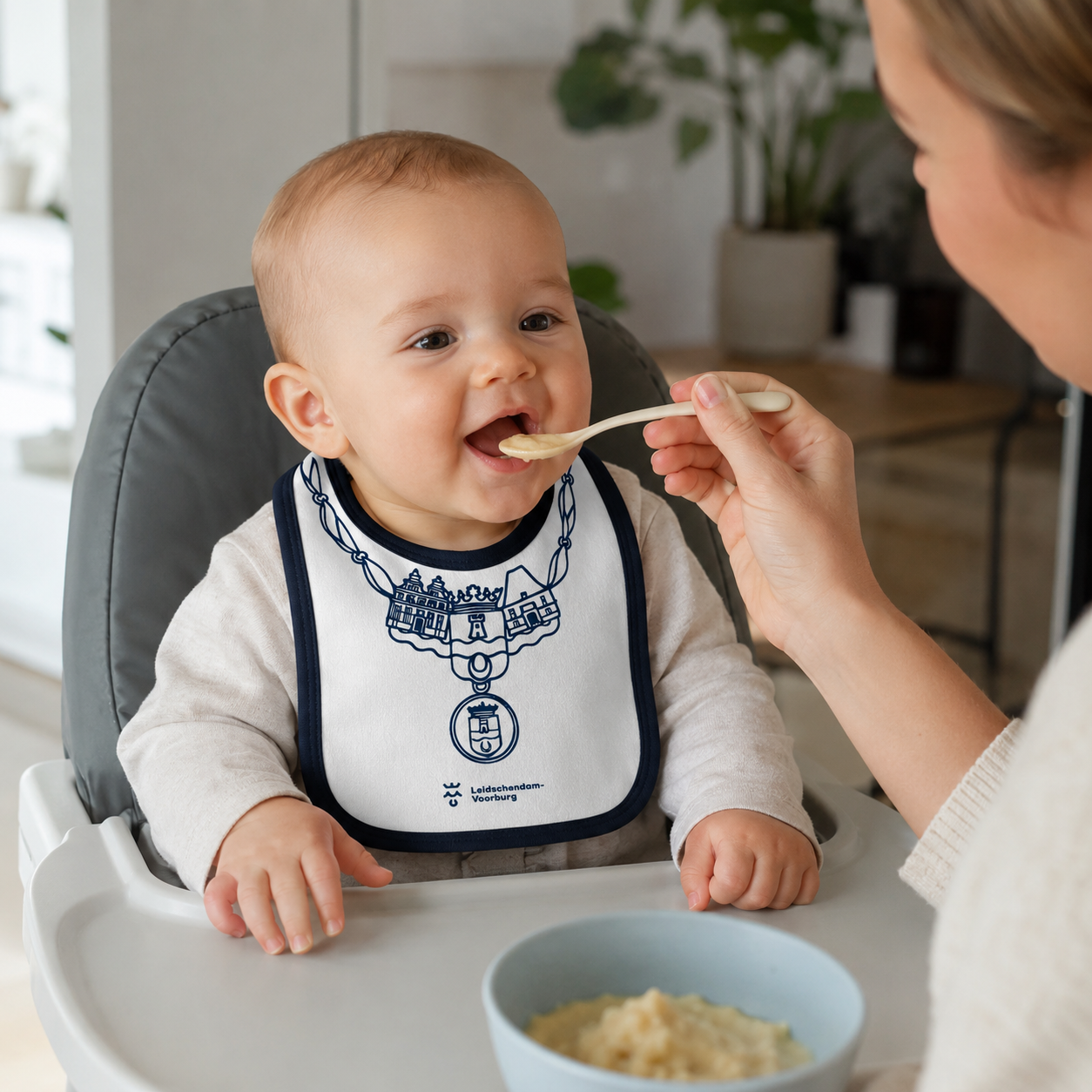 Accessoires — baby-slabbetje (Gemeente Leidschendam-Voorburg, ambtsketen-illustratie)